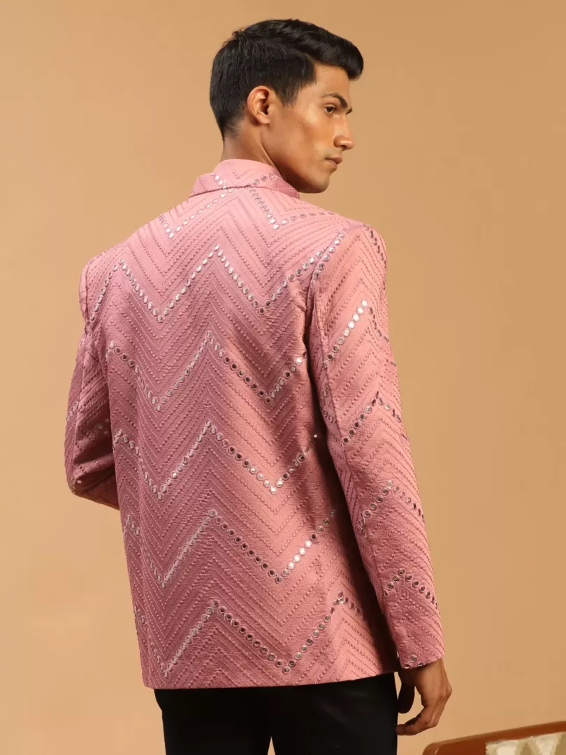 Men's Onion Pink Viscose Jodhpuri