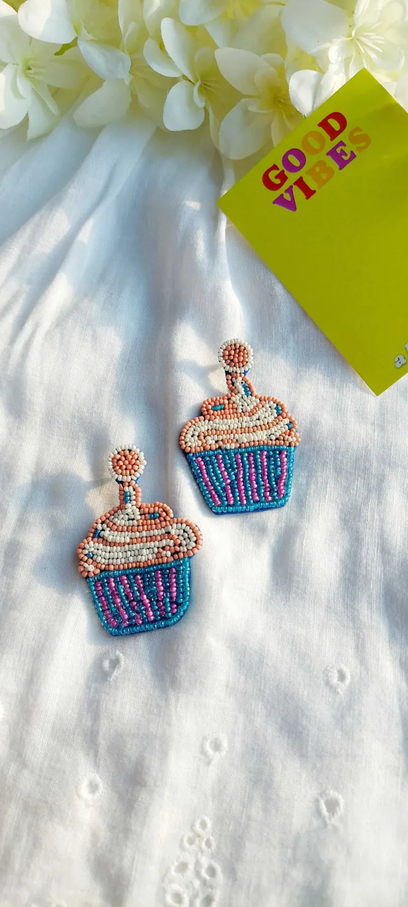 Wanna Cupcake Multicolour Beaded Earrings