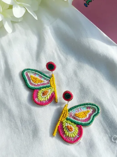 Titli Multicolour Beaded Earrings