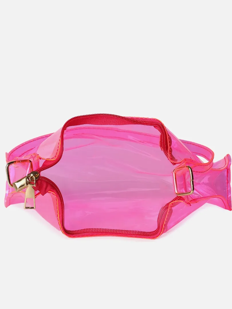 Transparent Casual Hand Bag with Zip Lock For Women