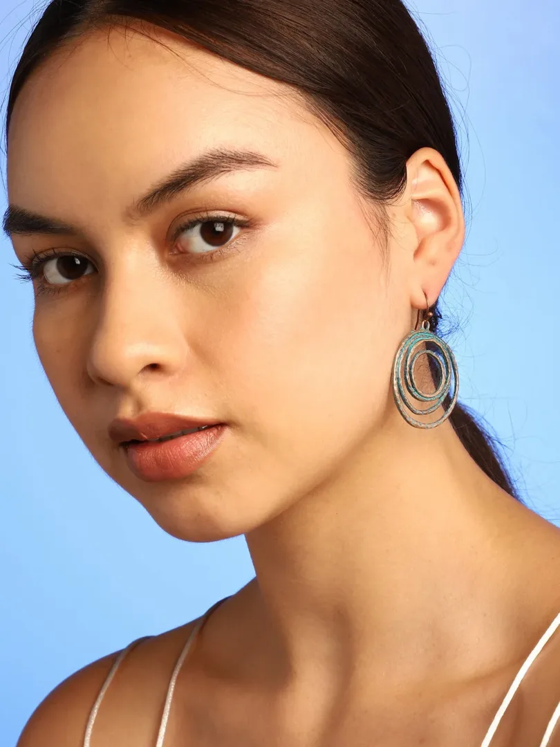 Silver Plated Designer Drop Earring