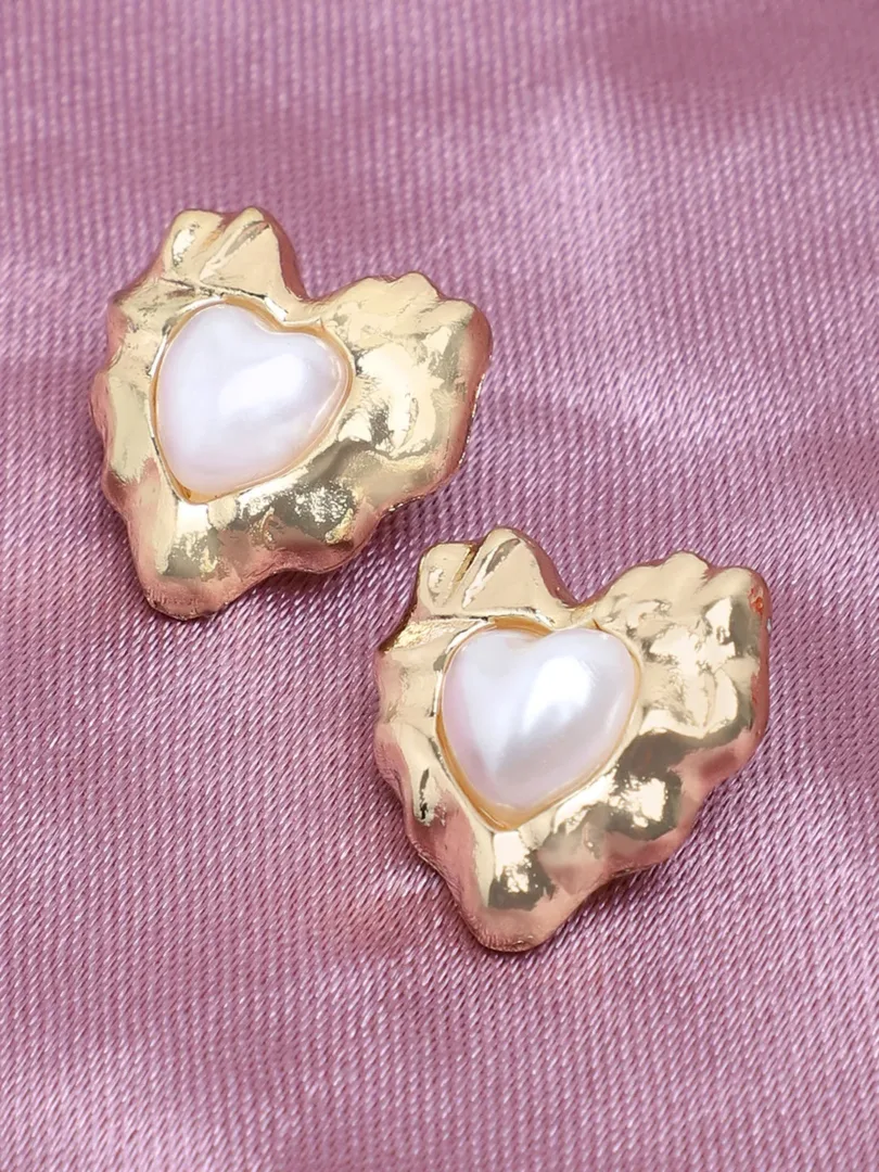 Gold Plated Party Pearls Stud For Women