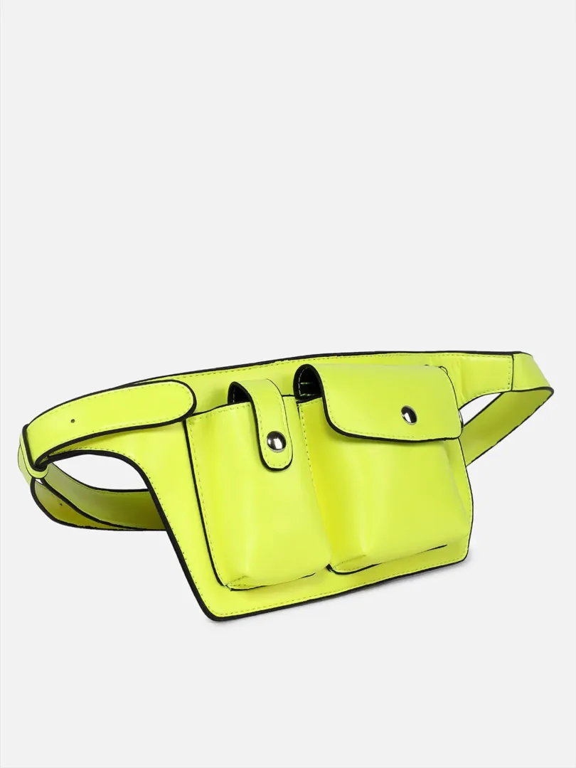 Solid Buckle with double pocket Waist Pouch