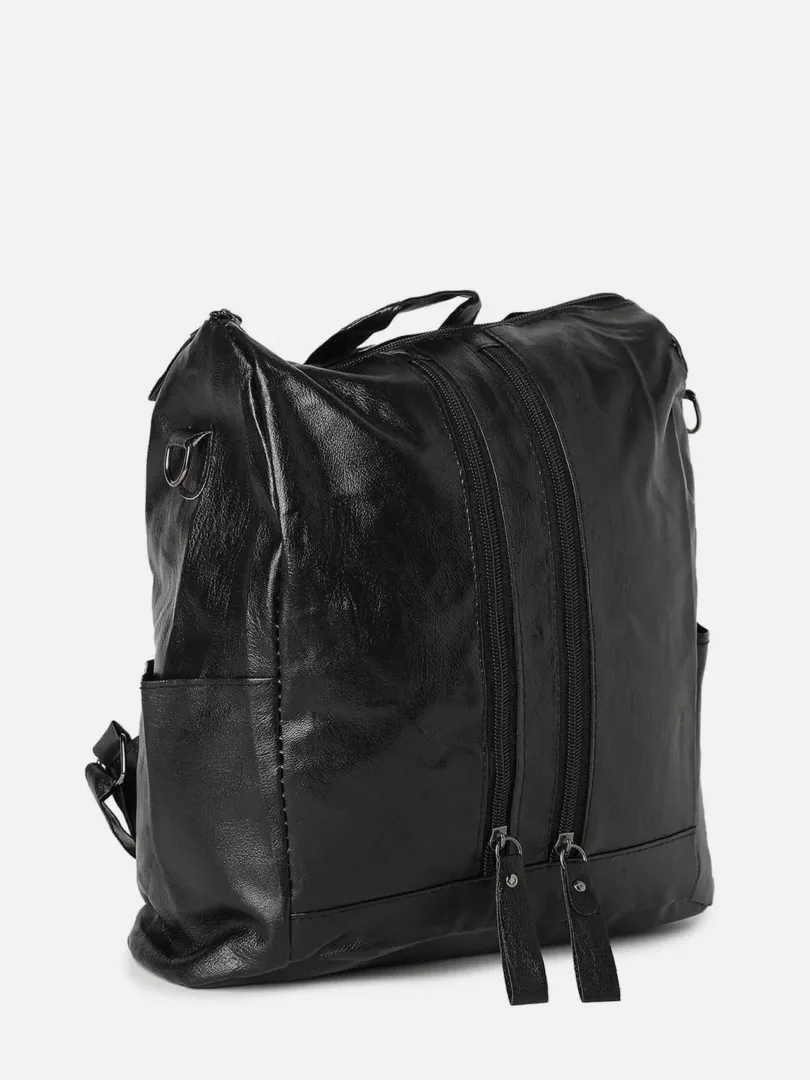 Solid Push Lock Backpack with Buckle detail