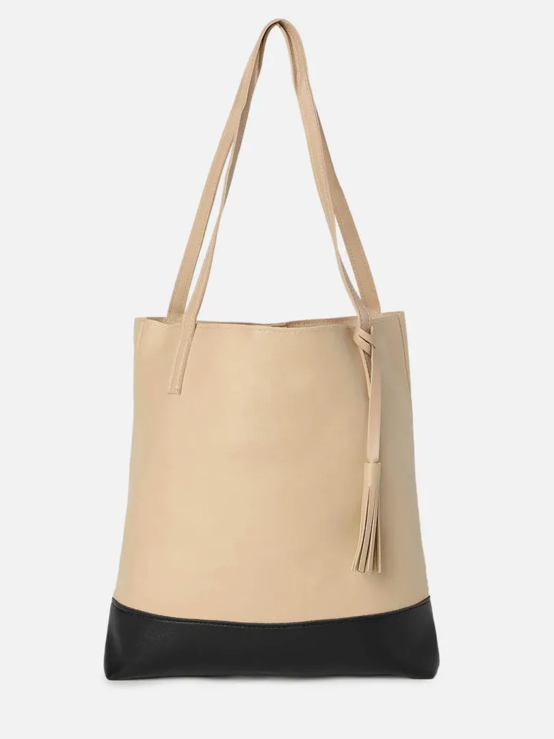 Colour Block Zip Lock Hand Bag