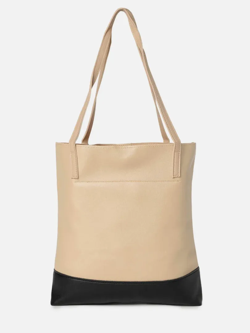 Colour Block Zip Lock Hand Bag