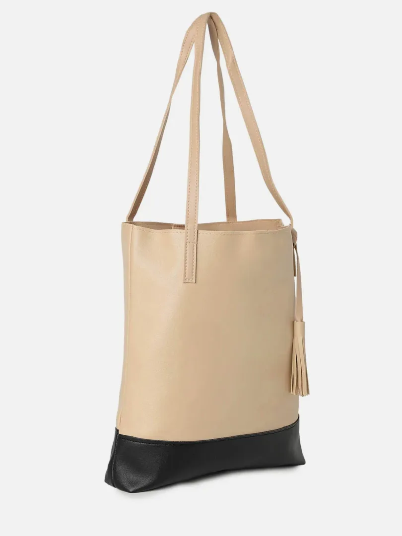 Colour Block Zip Lock Hand Bag