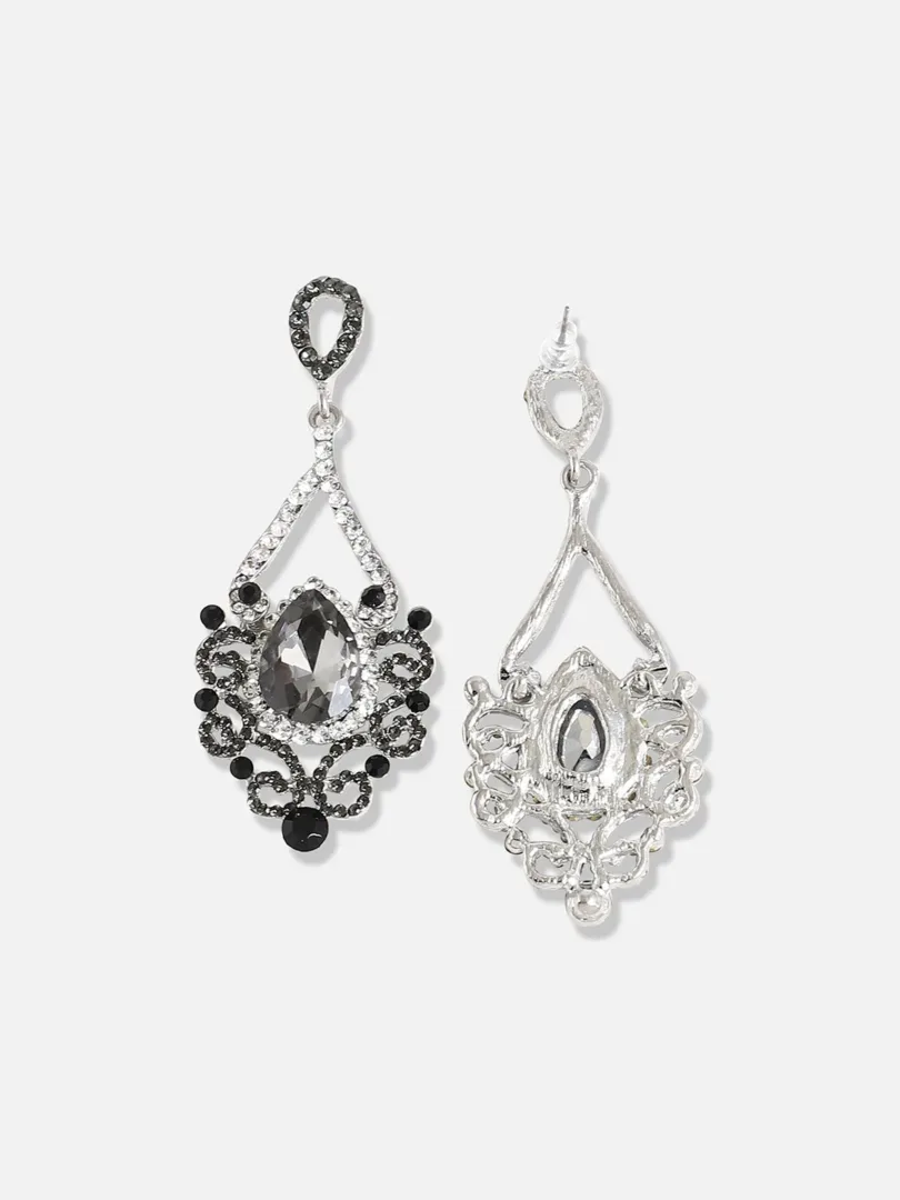 Silver Plated Designer Stone Casual Drop Earring For Women