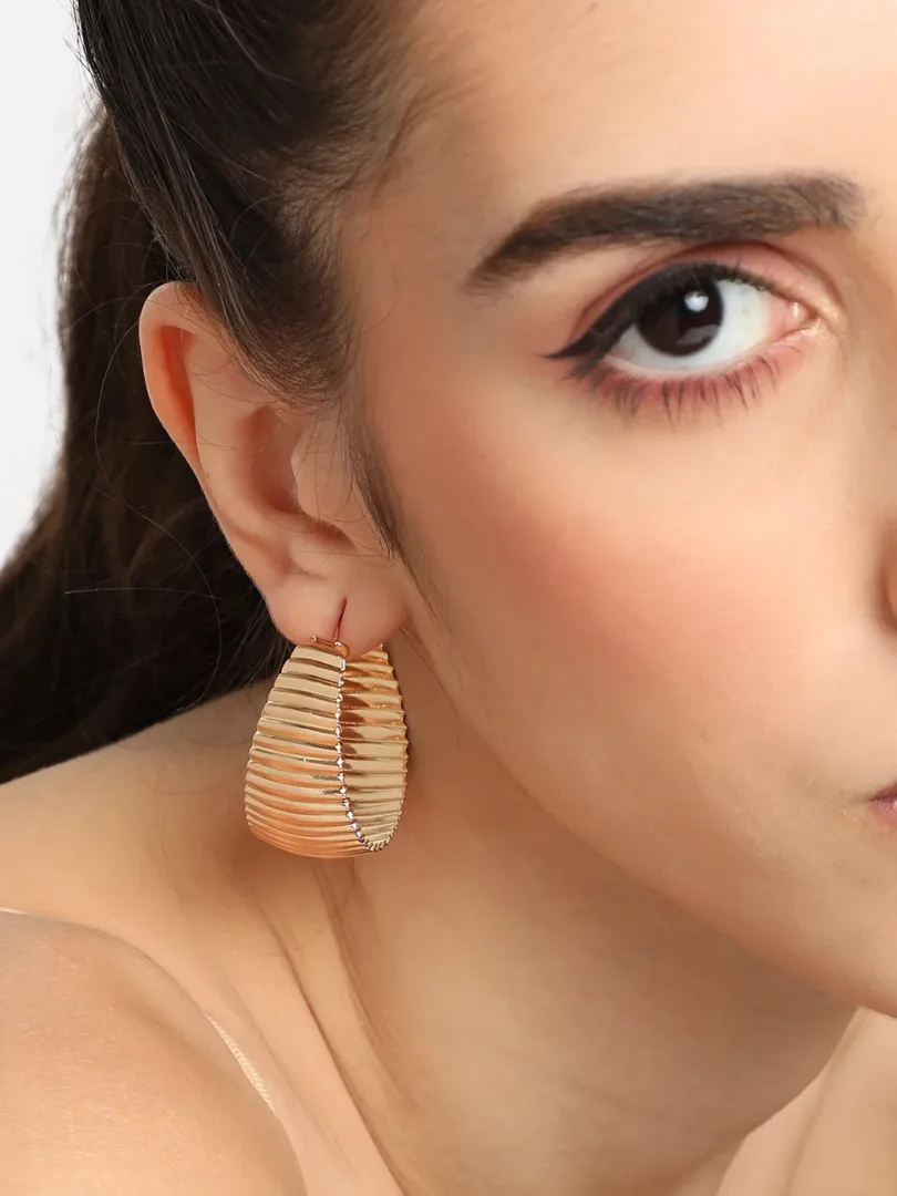 Gold Plated Casual Designer Hoop Earring For Women