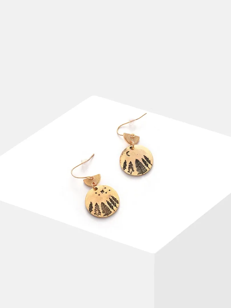 Gold Plated Designer Drop Earrings