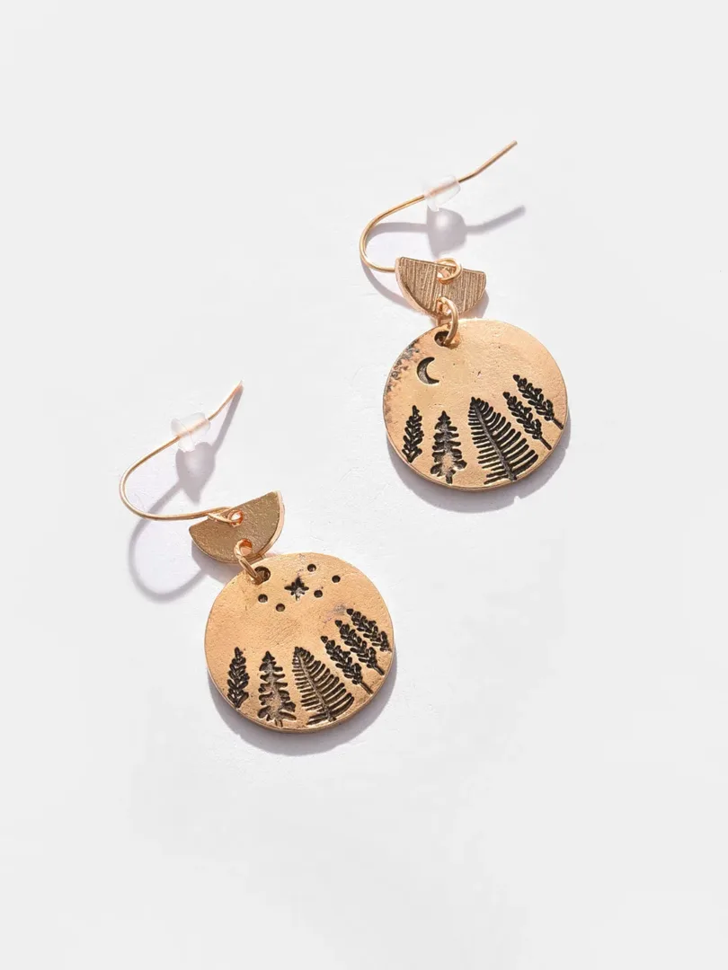 Gold Plated Designer Drop Earrings