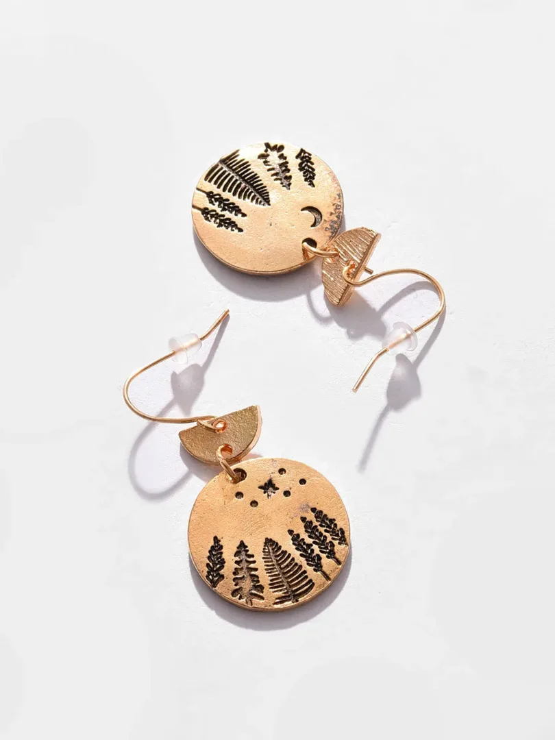 Gold Plated Designer Drop Earrings