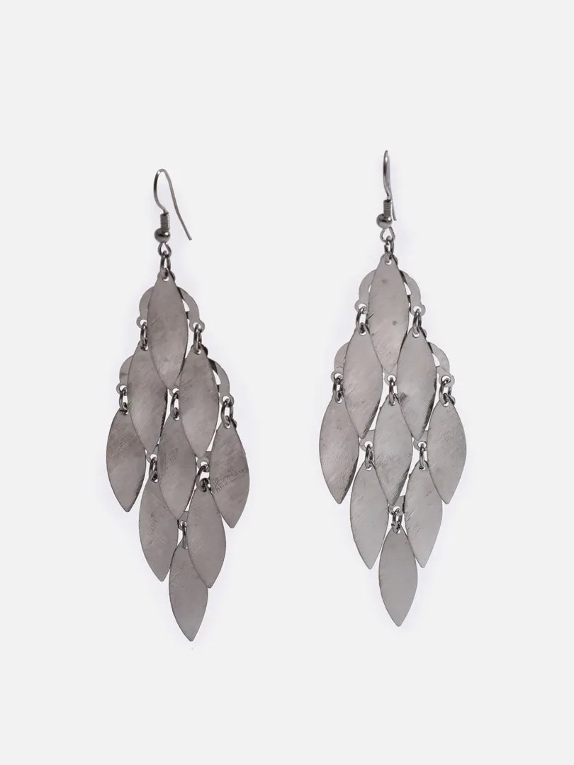 Silver Plated Designer Drop Earring