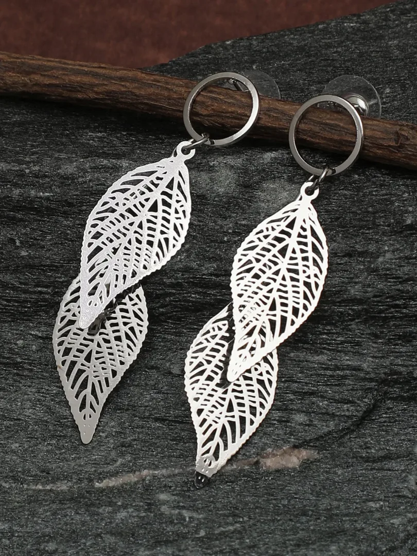 Silver Plated Designer Drop Earring