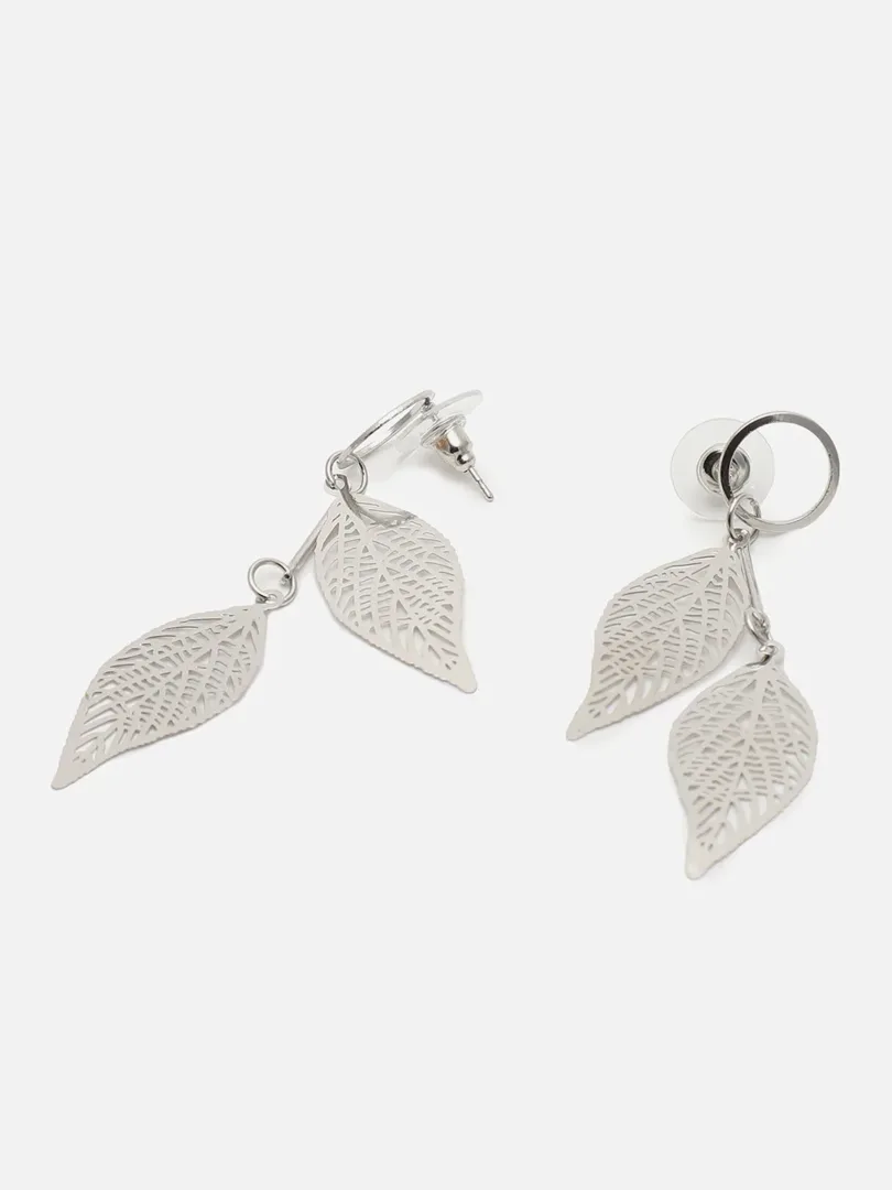 Silver Plated Designer Drop Earring