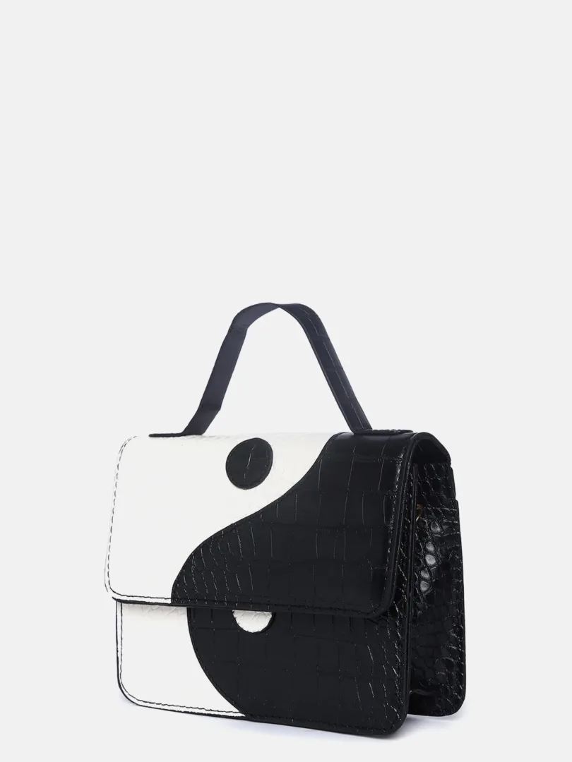 Colour block Sling Bag with Magnet Lock