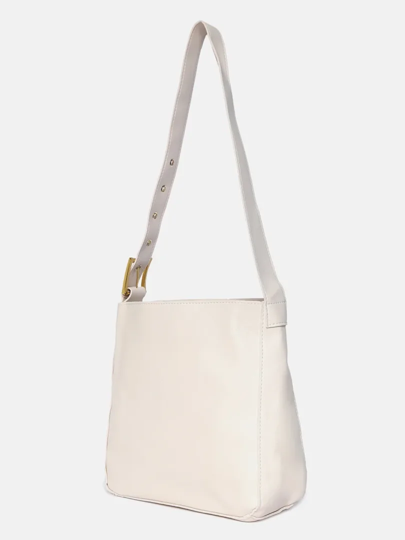 Solid Shopper Tote Bag with Zip Lock
