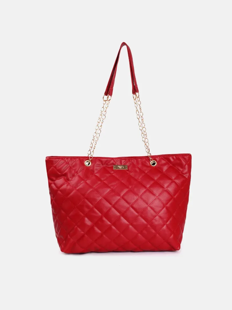 Quilted Hand Bag with Zip Lock