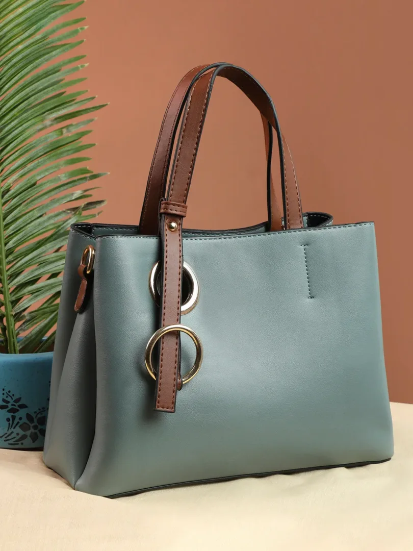 Solid Oversized Shopper Hand Bag with Magnet Lock