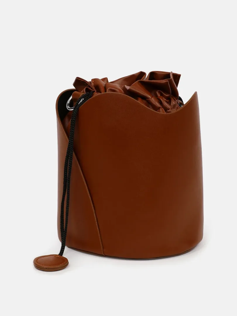Solid Drawstring  Hand Bag