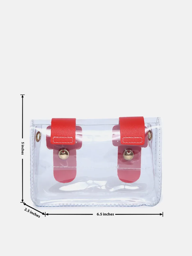 Transparent Sling Bag with Magnet Lock
