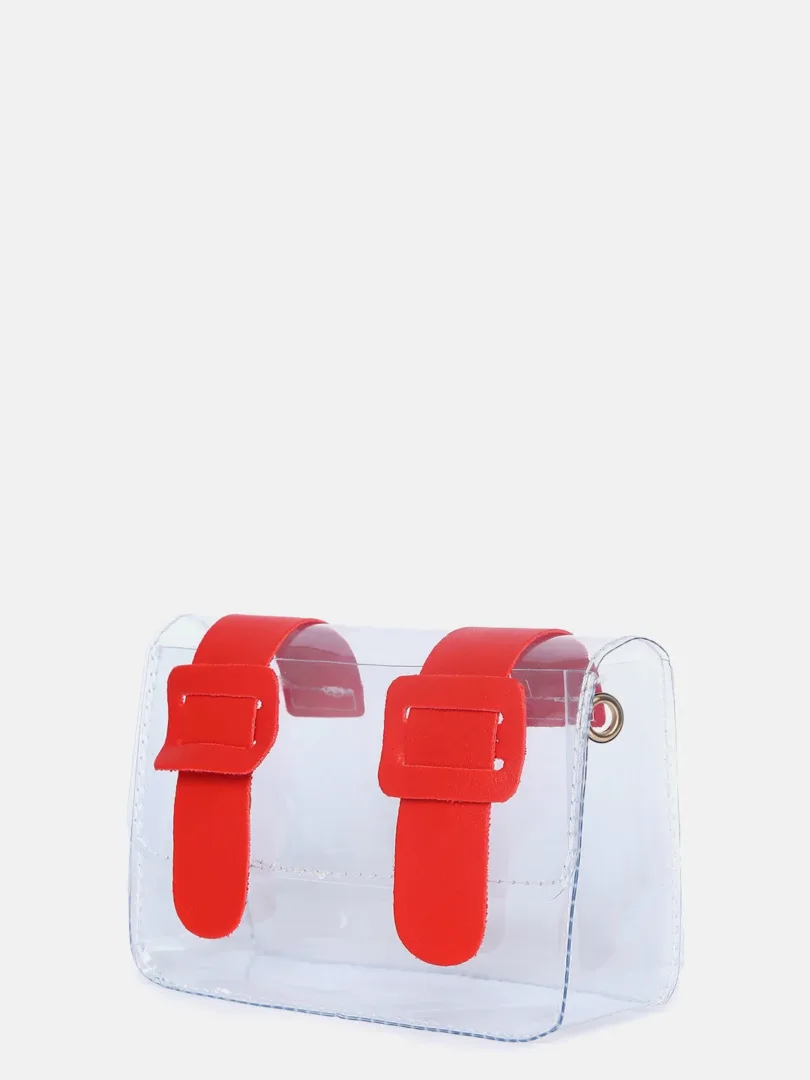 Transparent Sling Bag with Magnet Lock