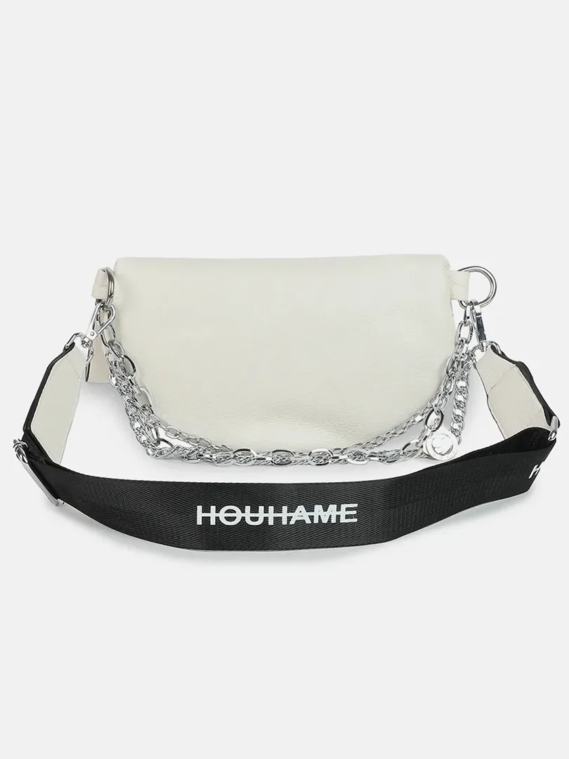 Solid with Chain Strap Waist Pouch with Zip Lock