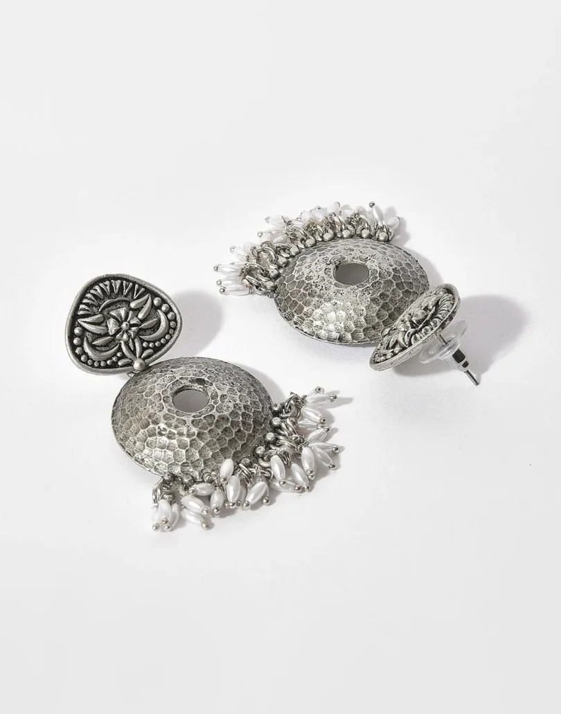 Silver Plated Designer Geometric Studs