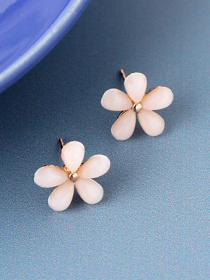 Gold Plated Designer Stone Casual Stud For Women