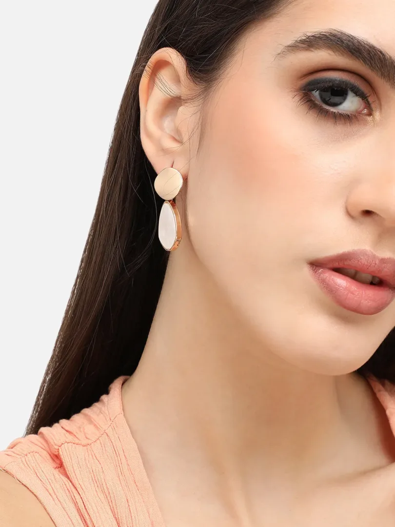 Gold Plated Designer Stone Party Drop Earring For Women