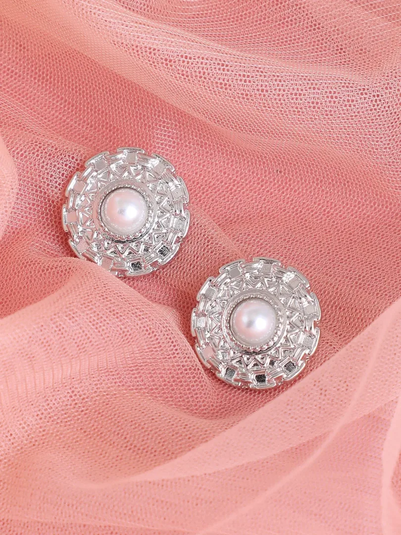 Gold Plated Pearls Casual Stud For Women