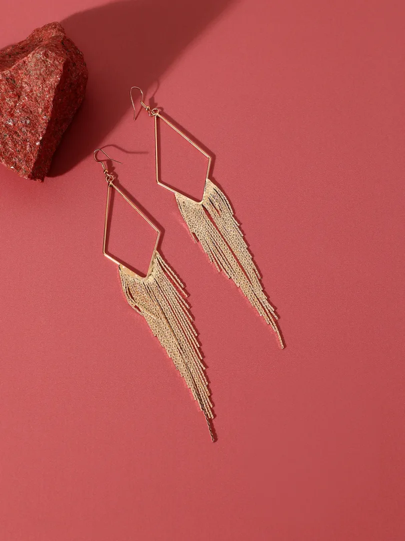 Gold Plated Designer Casual Drop Earring For Women