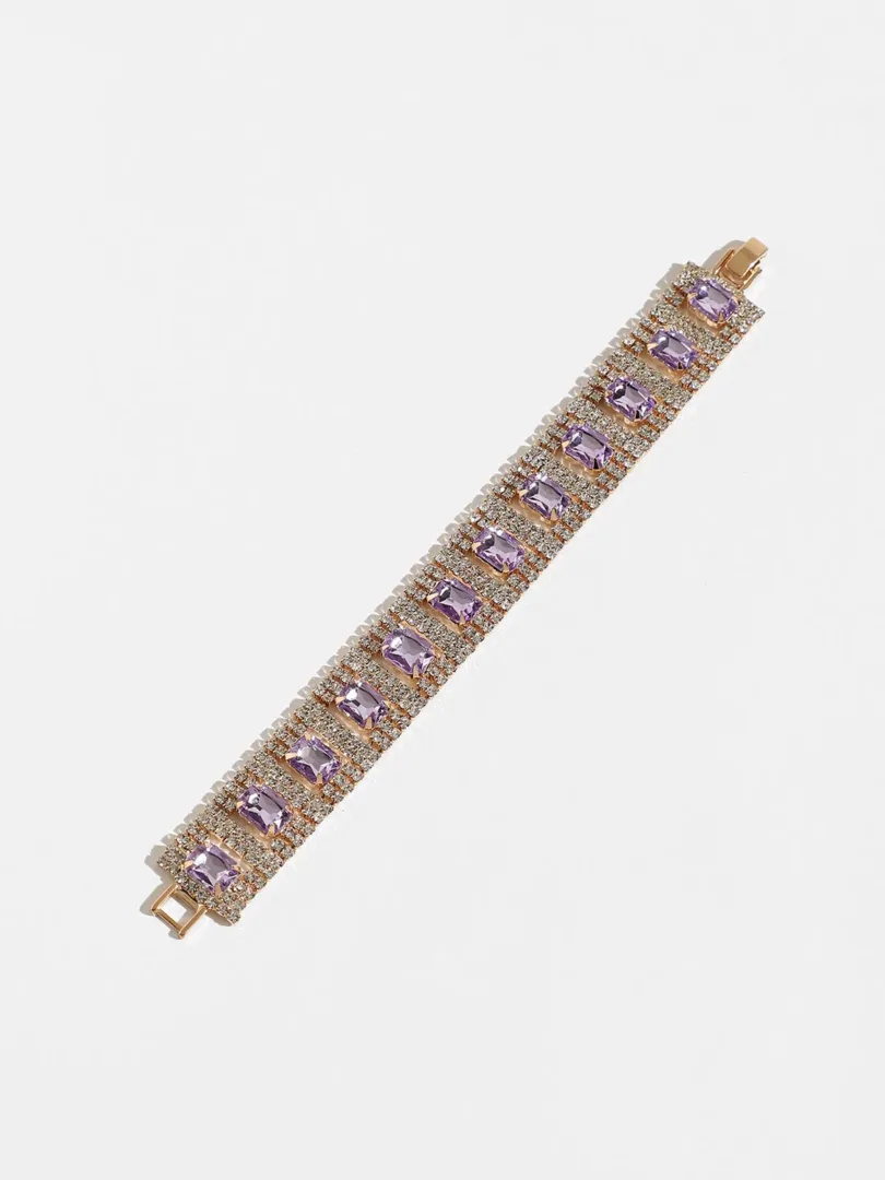 Gold Plated Party Designer Stone Bracelet For Women