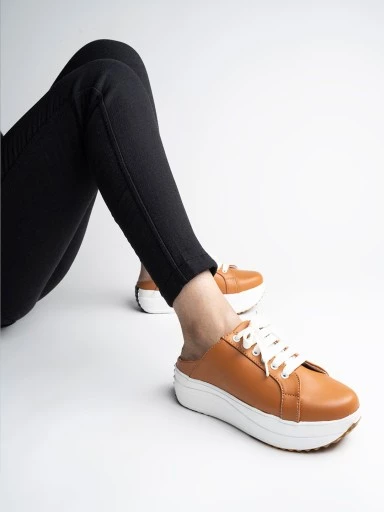 Sneaker Smart Casual Comfortable Walking Tan Shoes For Women & Girls