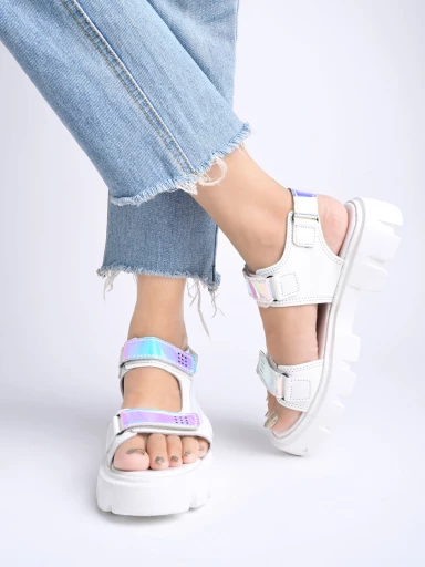 Smart Casual White Sandals For Women & Girls