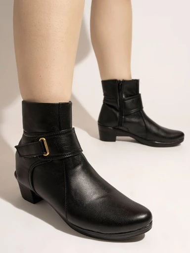 Stylish Trendy Smart Casual Black Boots For Women & Girls