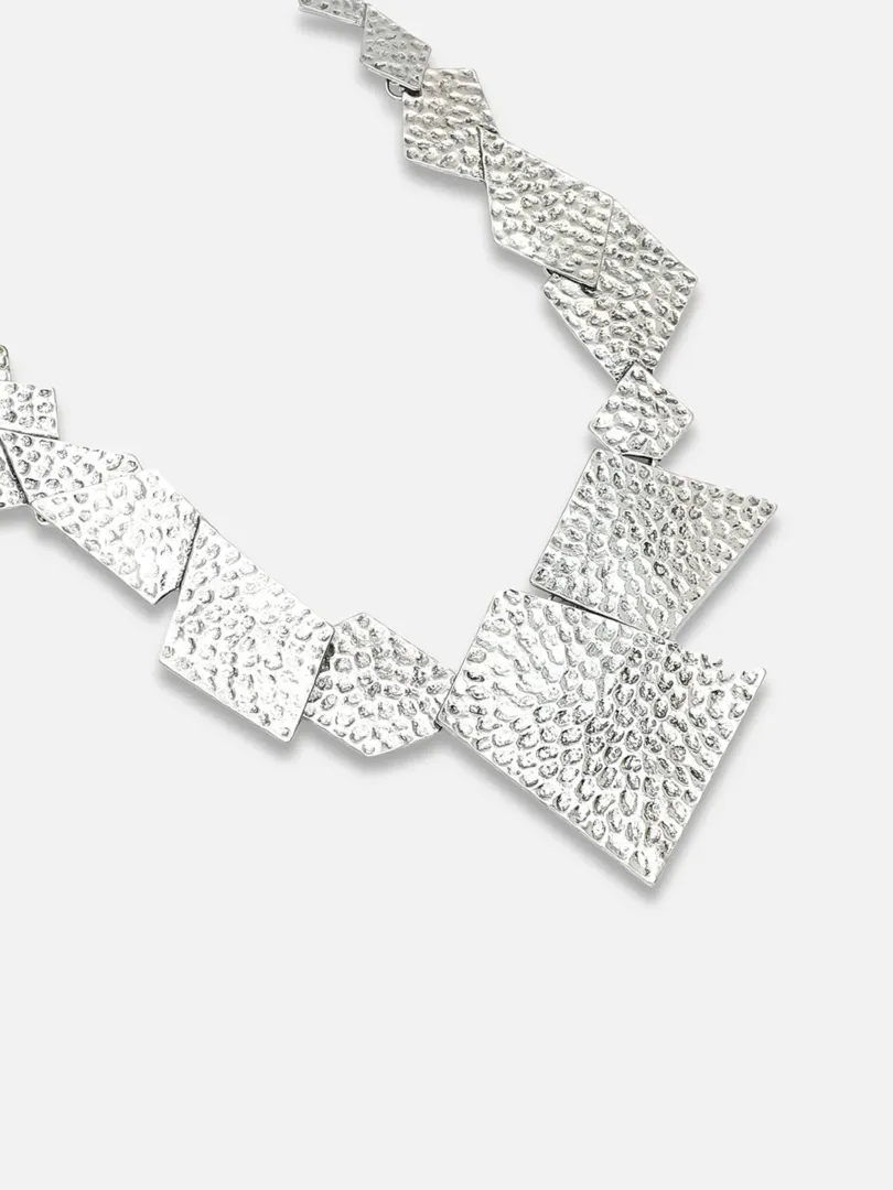 Silver Plated Party Designer Stone Necklace For Women