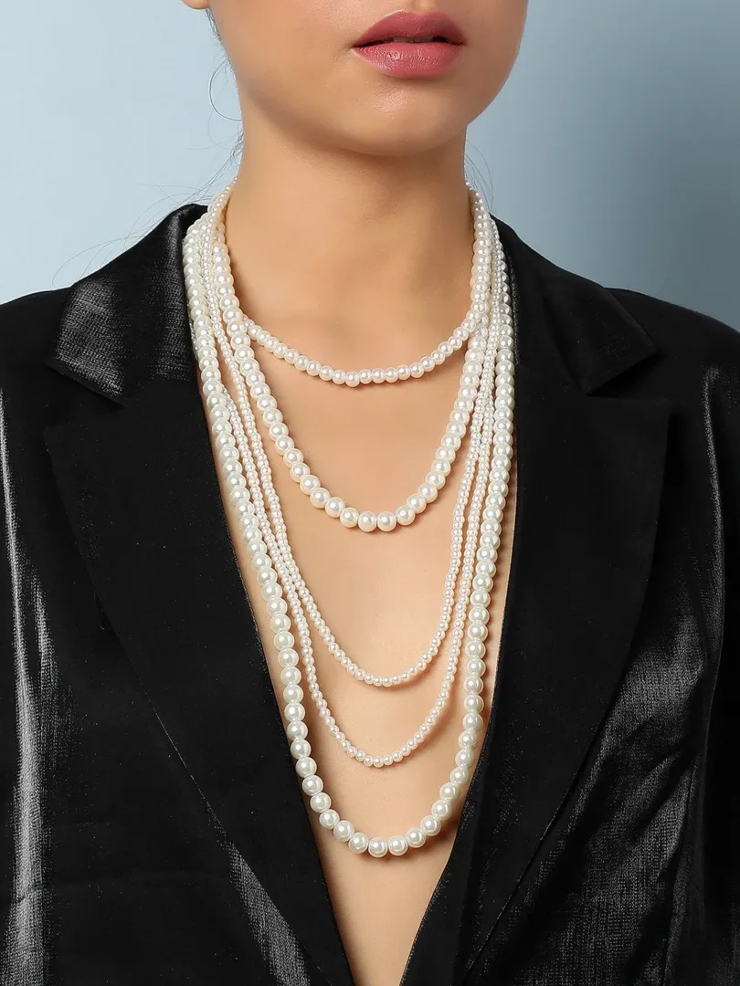 Trendy Pearls Party Necklace For Women