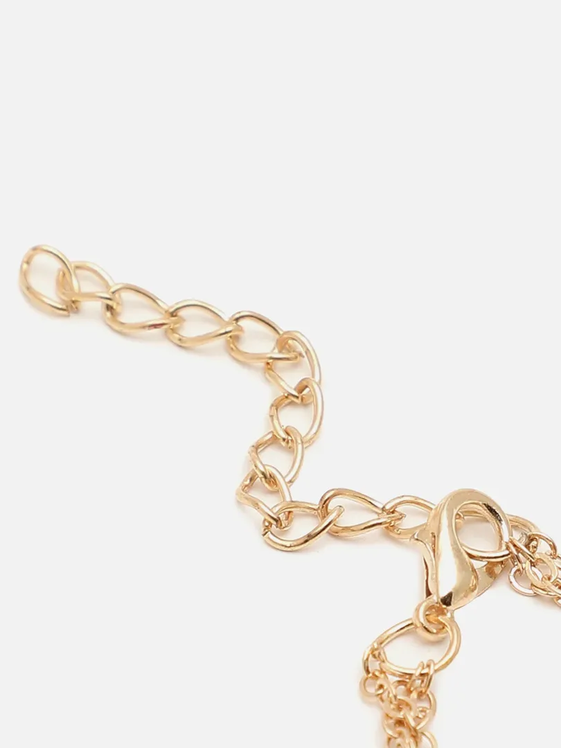 Gold Plated Designer Casual Layered Necklace For Women
