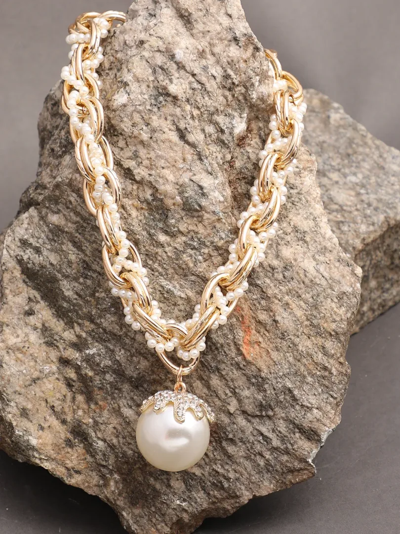 Gold Plated Pearls Necklace