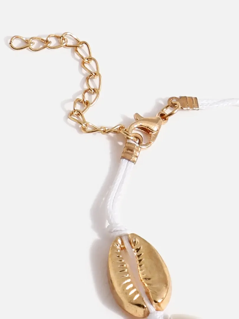 Gold Plated Casual Shell Anklet For Women
