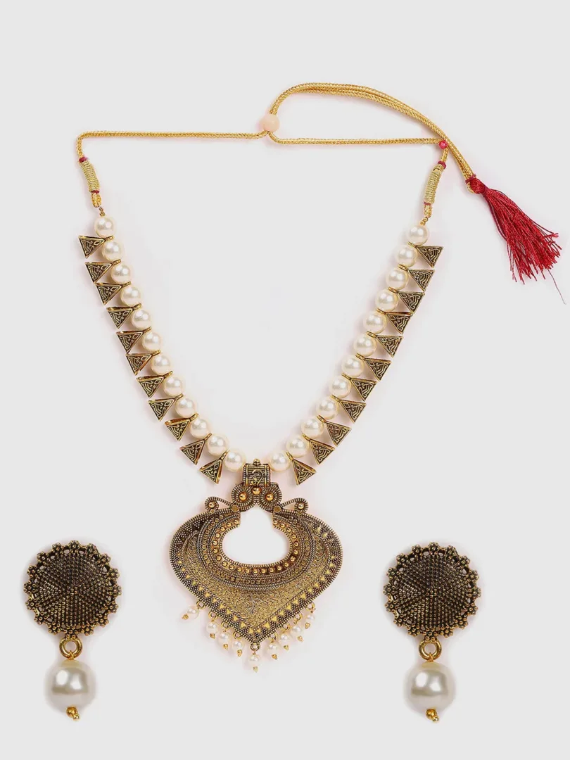 Antique Golden Loop Jewellery Set