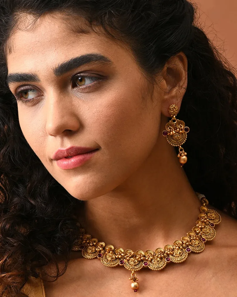 Gold Plated Designer Necklace Set