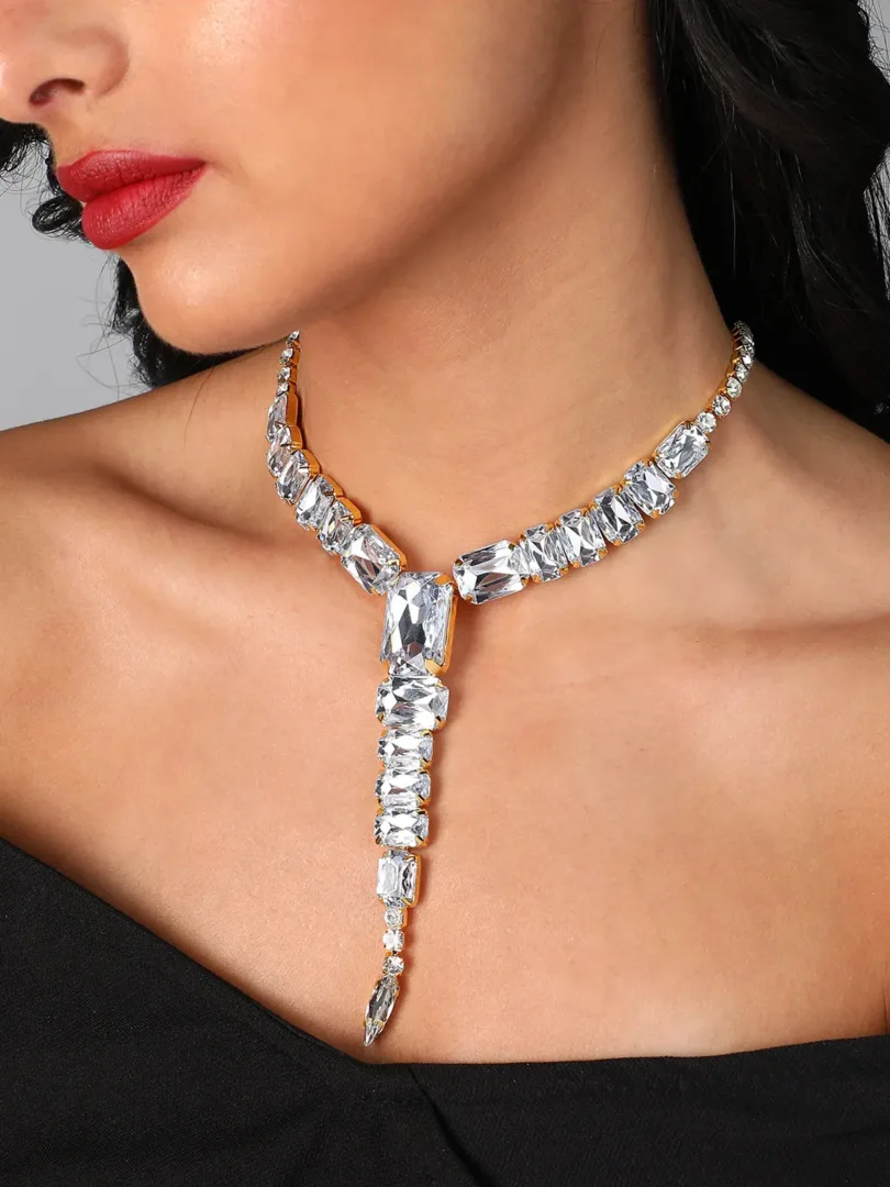 Silver Plated Designer Party Necklace For Women