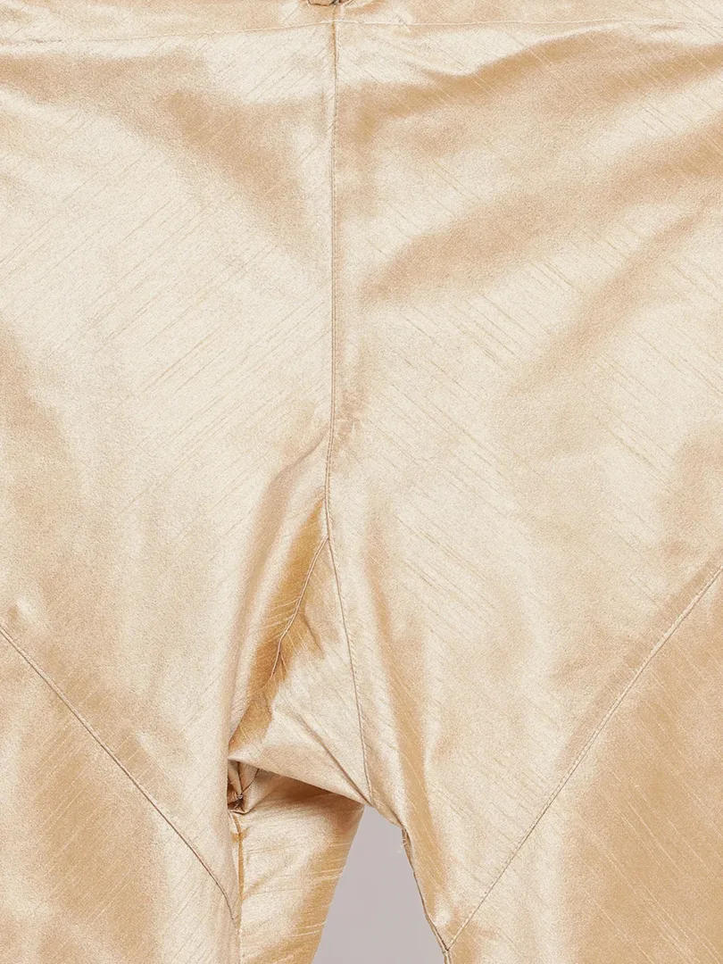 Men's White Silk Blend Kurta Pyjama Set