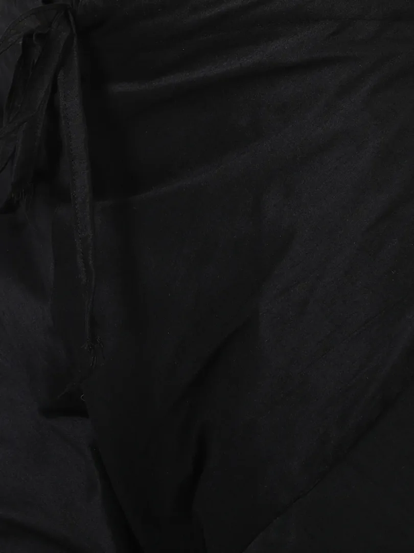 Men's Black Silk Blend Kurta Pyjama Set
