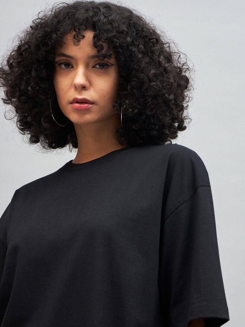 Women Black More Self Love Oversized T-shirt