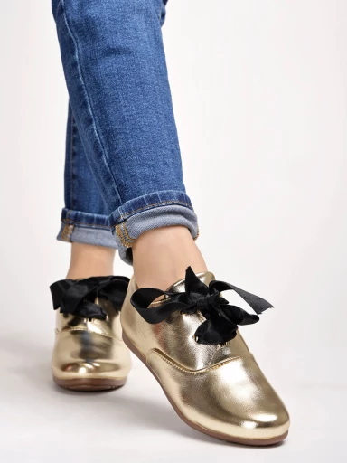 Smart Casual Golden Sneakers For Women & Girls