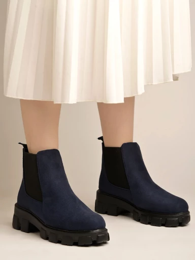 Smart Casual Blue Boots For Women & Girls