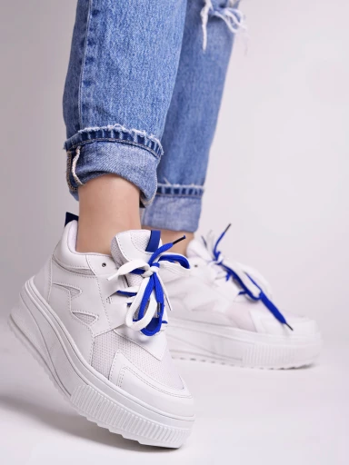 Smart Casual White Sneakers For Women & Girls